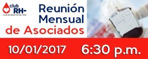 Reunión Asociados Club RH Negativo Martes 10 de Enero 2017